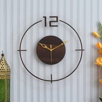 Elegant Touch Wooden Acrylic Wall clock 15 inches - Ghar Khoobsoorat