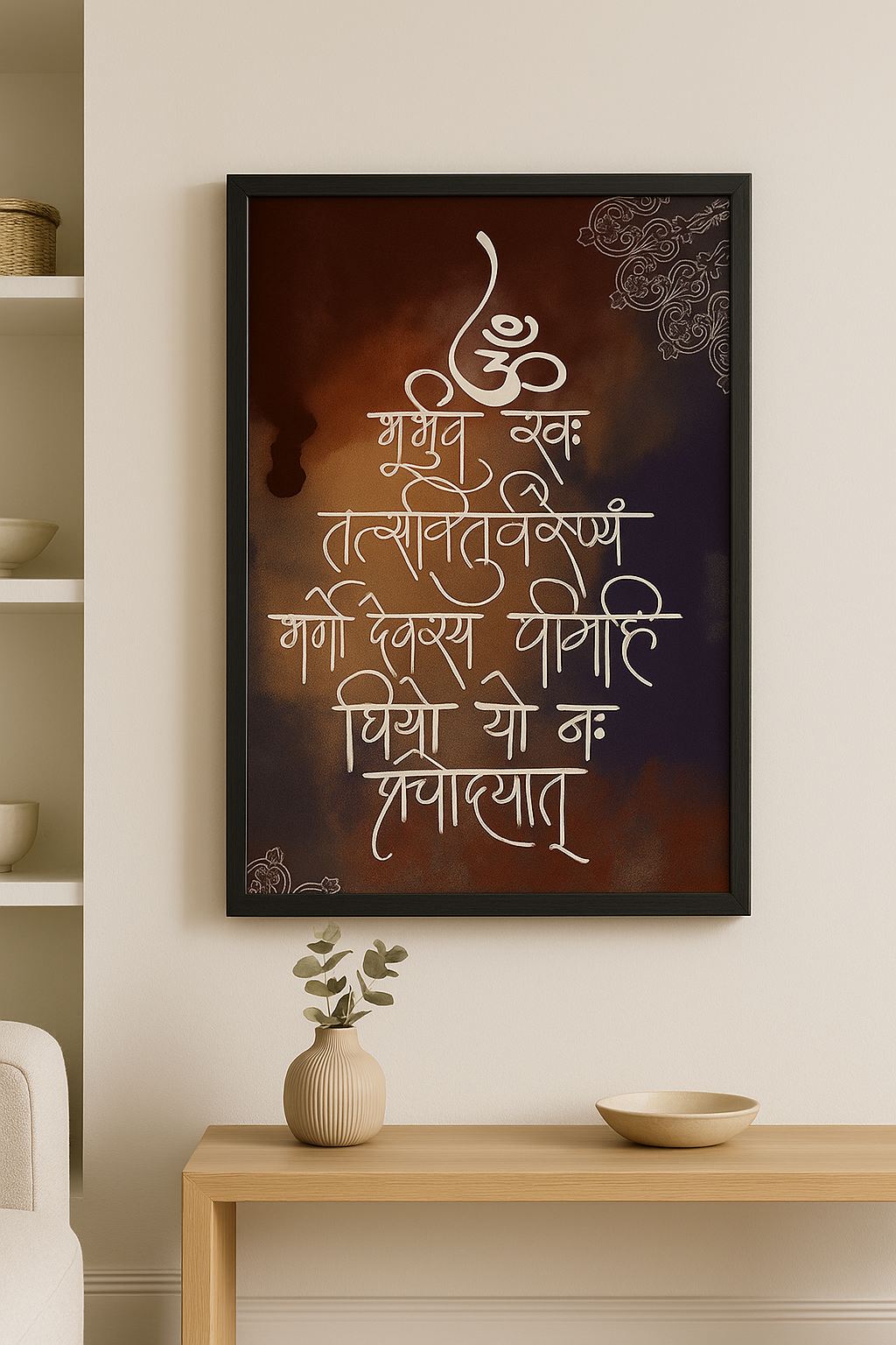 Gayatri mantra Wall Art - Ghar Khoobsoorat