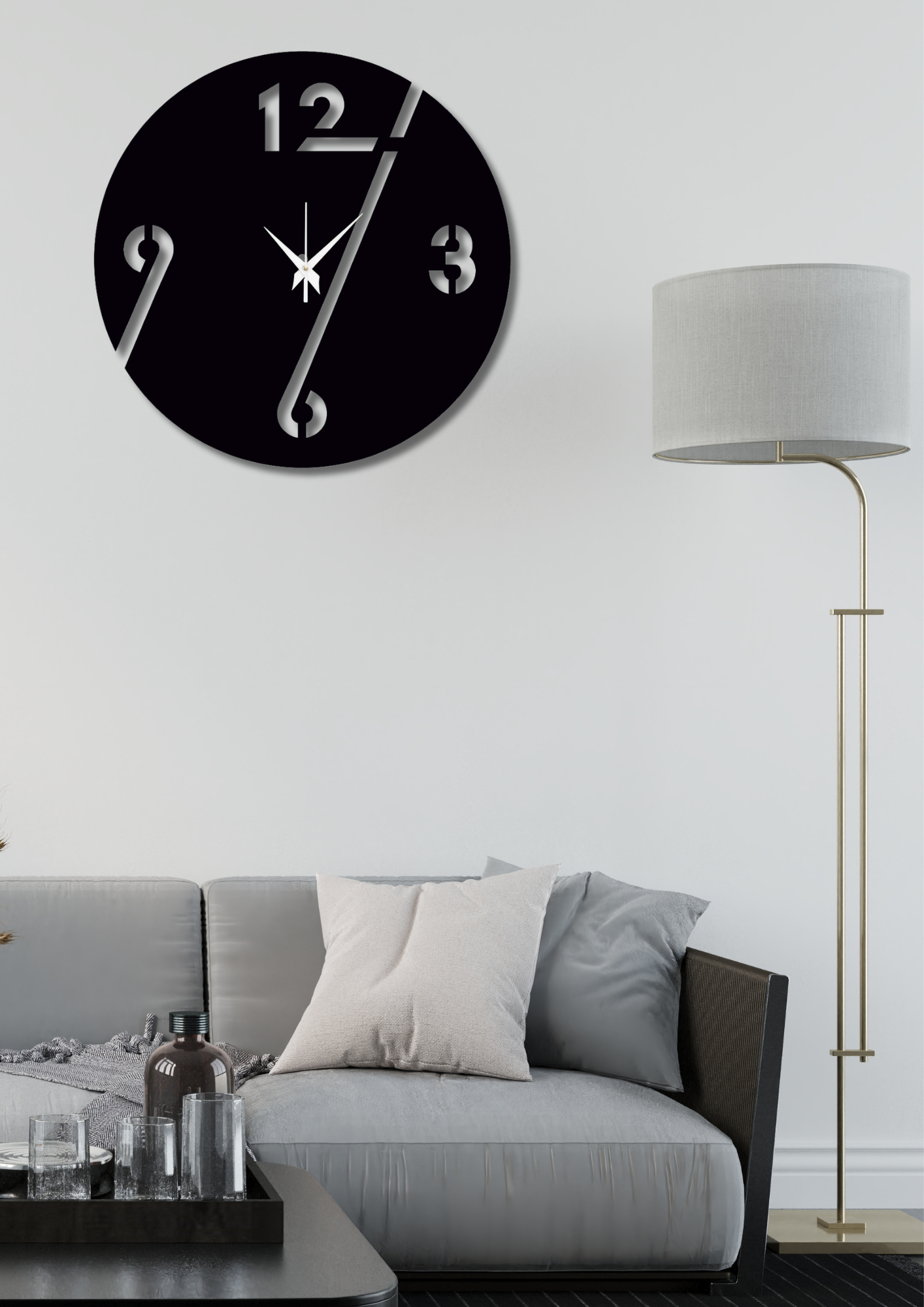 Minimalist Modern 15-Inch Wooden MDF Wall Clock - Ghar Khoobsoorat