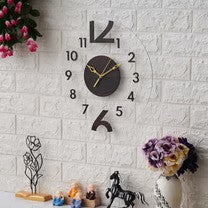 Round Shaped Numerical Acrylic Wall Clock 15 inches - Ghar Khoobsoorat