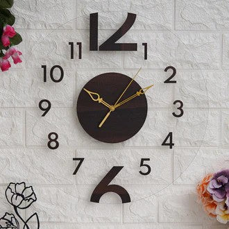 Round Shaped Numerical Acrylic Wall Clock 15 inches - Ghar Khoobsoorat
