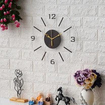 Simple Numerical Acrylic Wooden Wall Clock 15 inches - Ghar Khoobsoorat